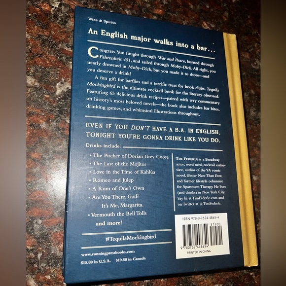 New book for ages 21+ , Tequila Mockingbird : Cocktails with a Literary Twist - Picture 11 of 12